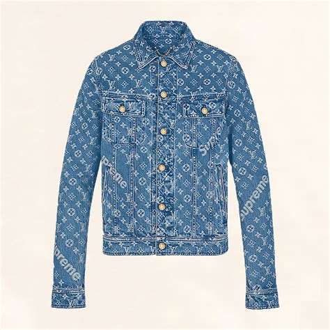 louis vuitton x supreme denim jacket replica|louis vuitton supreme jacket price.